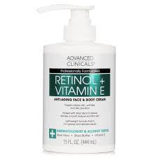Advanced Clinicals Retinol + Vitamin E Cream 444ml