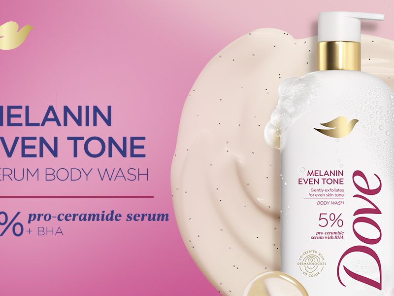Dove Melanin Even Tone Body Wash - 5% pro-ceramide serum with BHA - 547ml (18.5 oz)