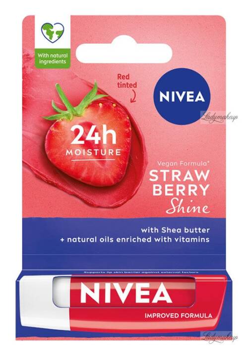 Nivea 24h Moisture Lip Balm - STRAWBERRY
