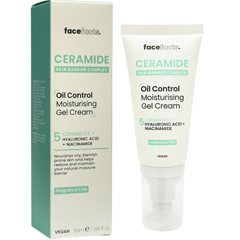 Facefacts Ceramide Oil Control Moisturising Gel Cream – 50ml