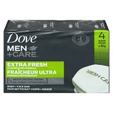DOVE Men+Care 4in1 Bar Soap, Extra Fresh