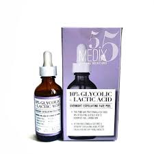 Medix 5.5 10% Glycolic + Lactic Acid Overnight Exfoliating Face Peel Face Serum